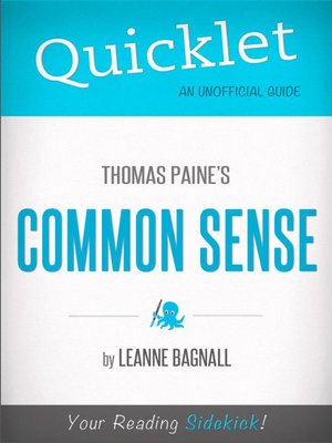 cover image of Quicklet on Thomas Paine's Common Sense